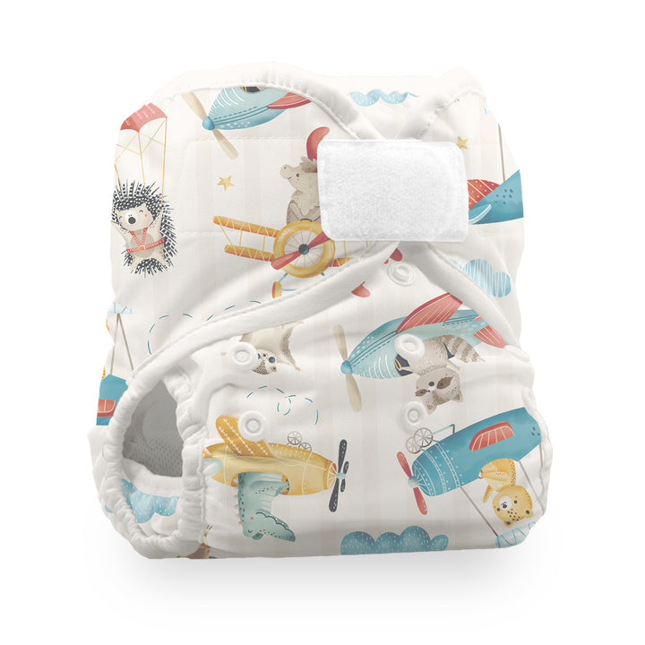 Thirsties duo Wrap diaper cover with hook and loop closure oh chute print