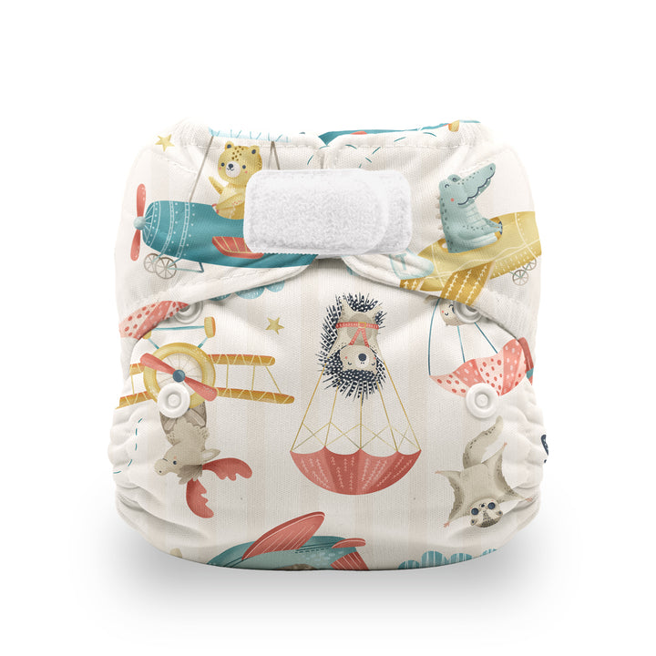 Thirsties Natural all in one cloth diaper for newborn babies oh chute airplanes and parachute print