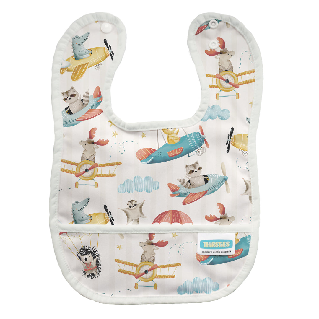 Thirsties waterproof baby bib with pocket  oh Chute