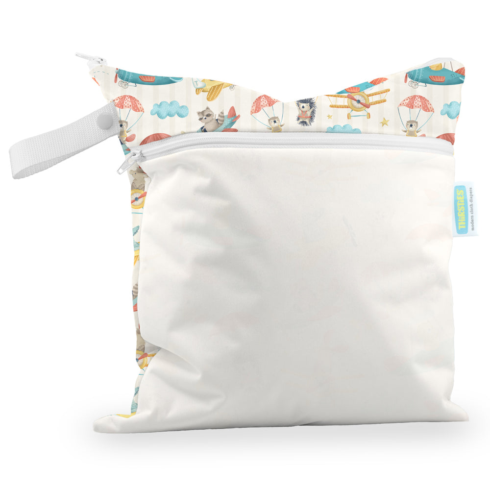 thirsties wet dry cloth diaper bag oh chute parachute print