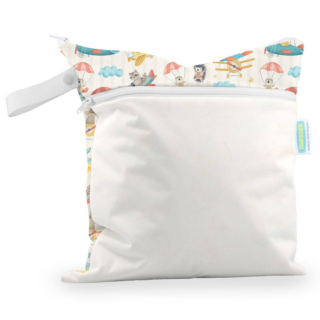 thirsties wet dry cloth diaper bag oh chute parachute print