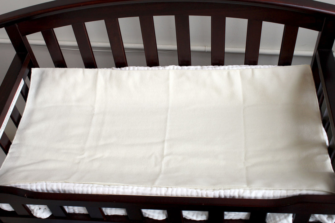 wool pad on changing table