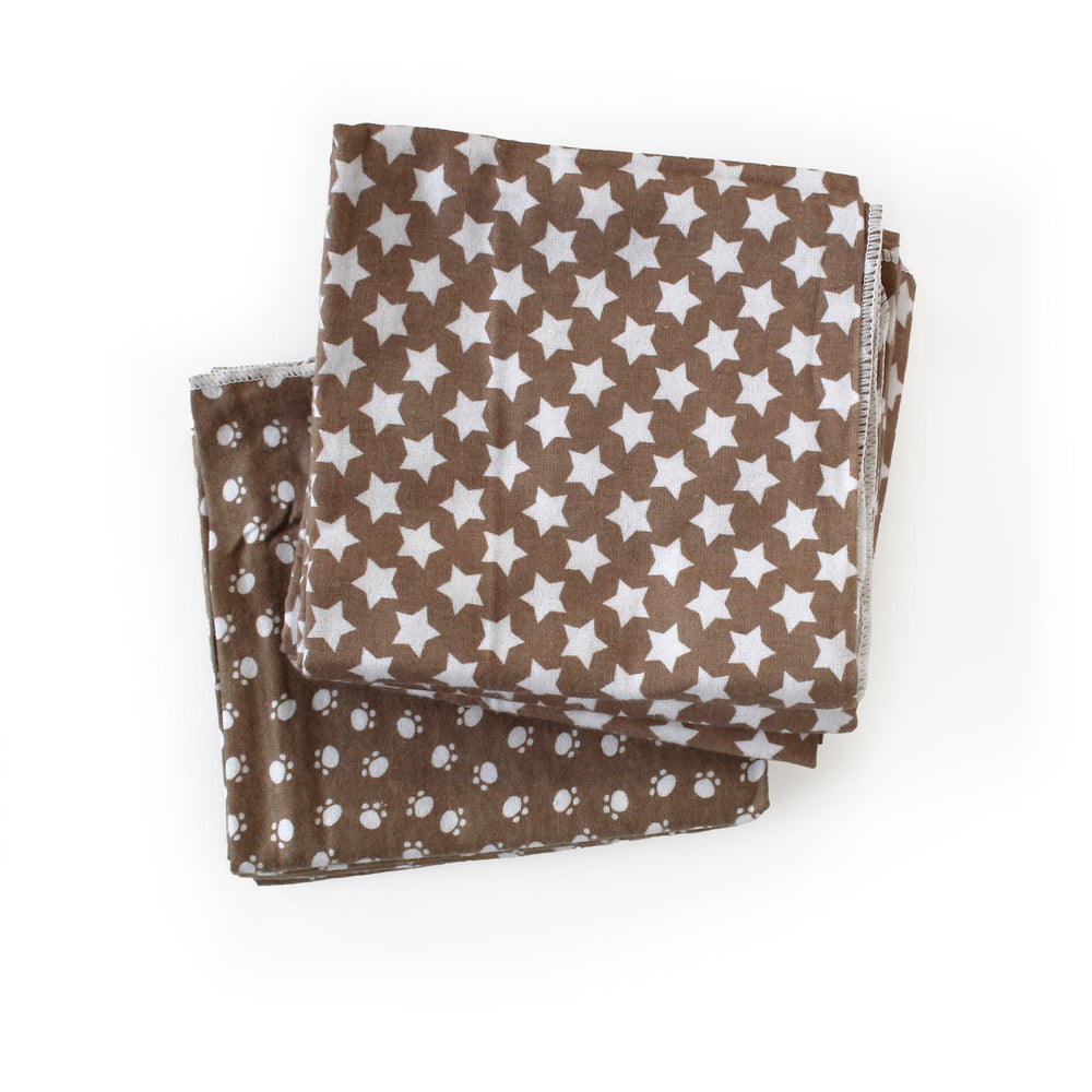 pawprints and start flannel fabric