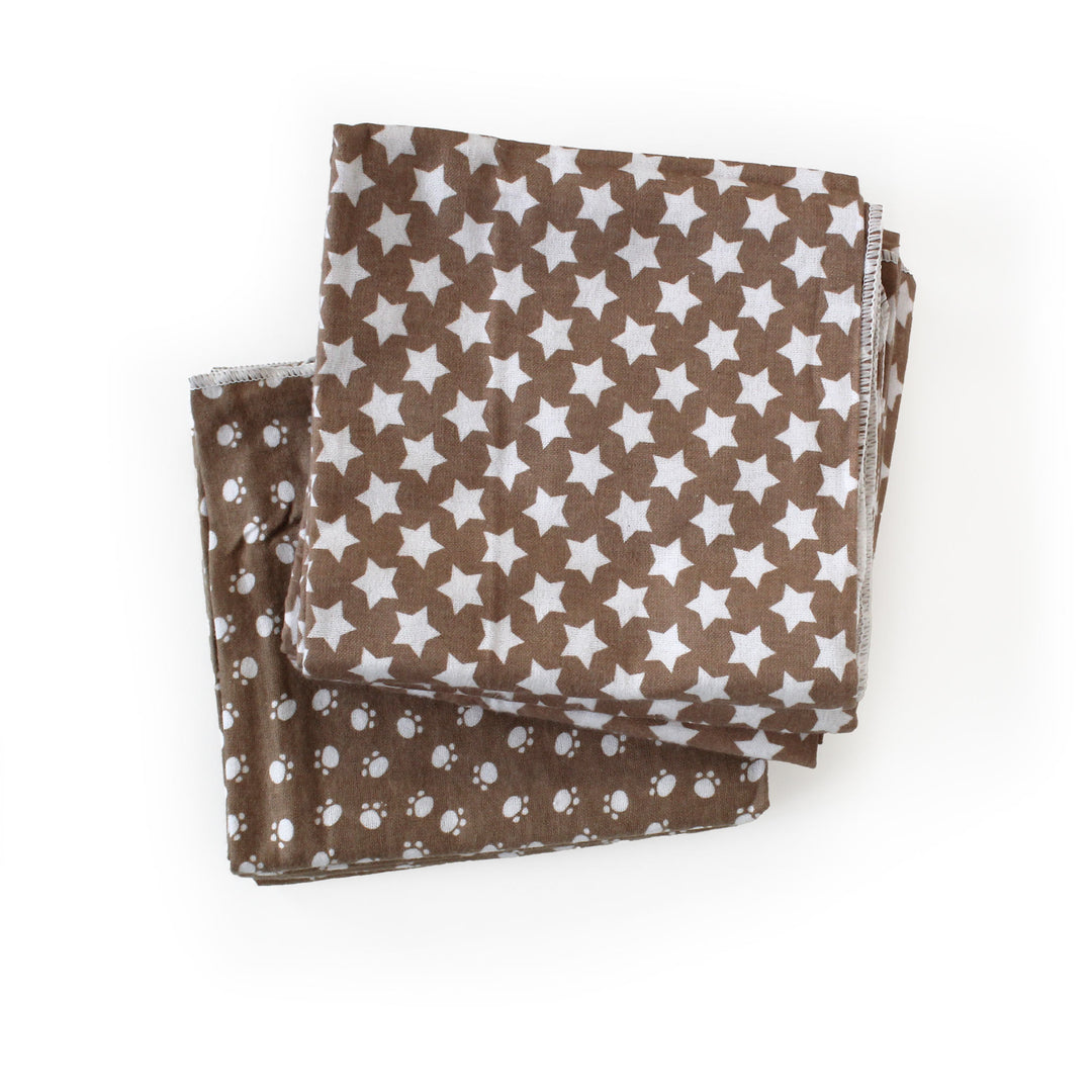pawprints and start flannel fabric