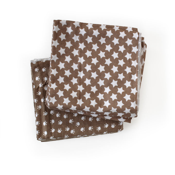pawprints and start flannel fabric
