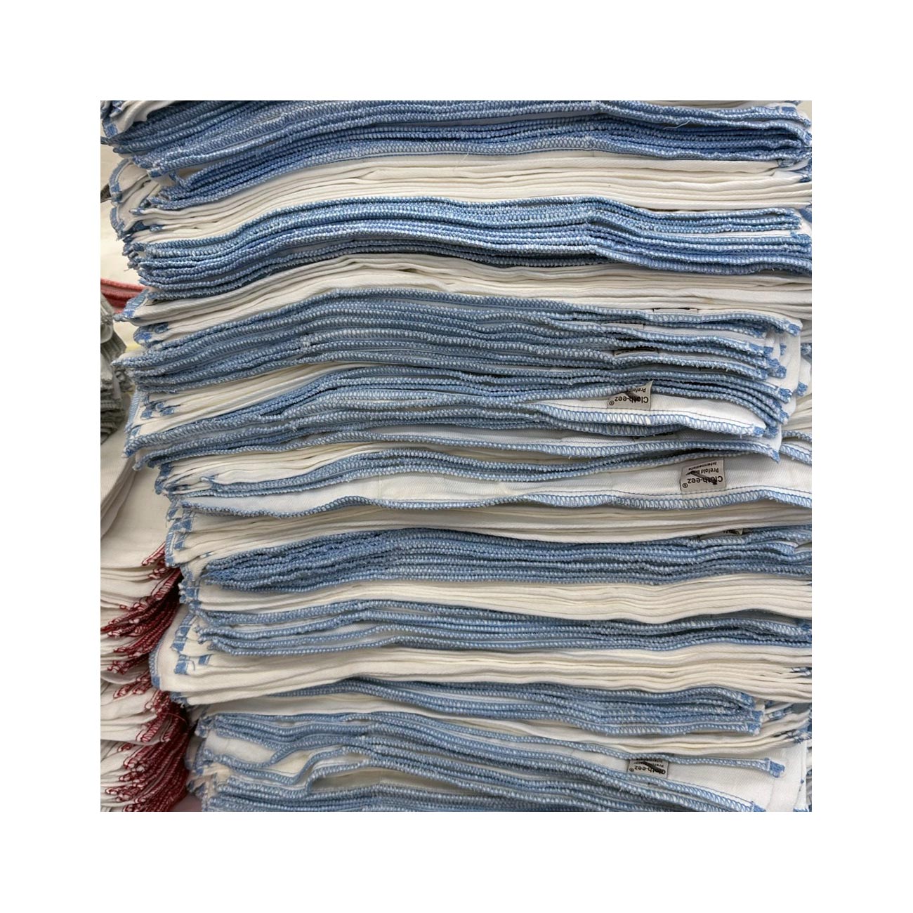 large white cotton rags