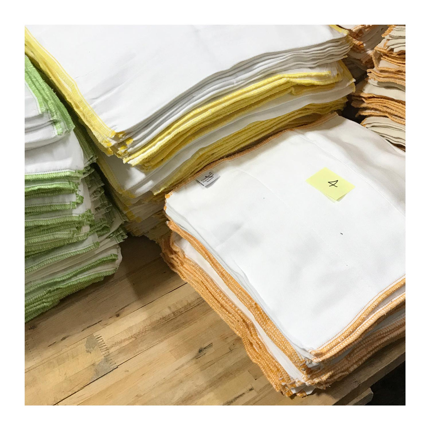 small white cotton rags