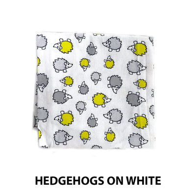 Receiving Blanket Hedgehogs on White