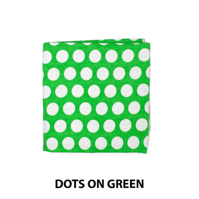 Receiving Blanket Dots on Green