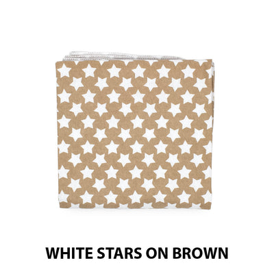 Receiving Blanket White Stars on Brown
