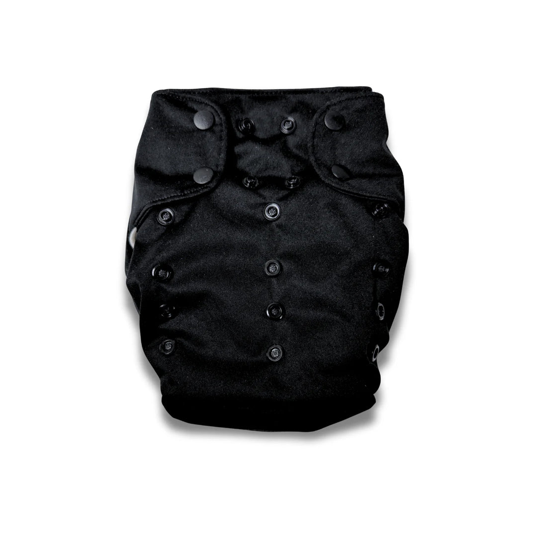 Smart Bottoms 4.0 organic cotton all in one cloth diaper solid black