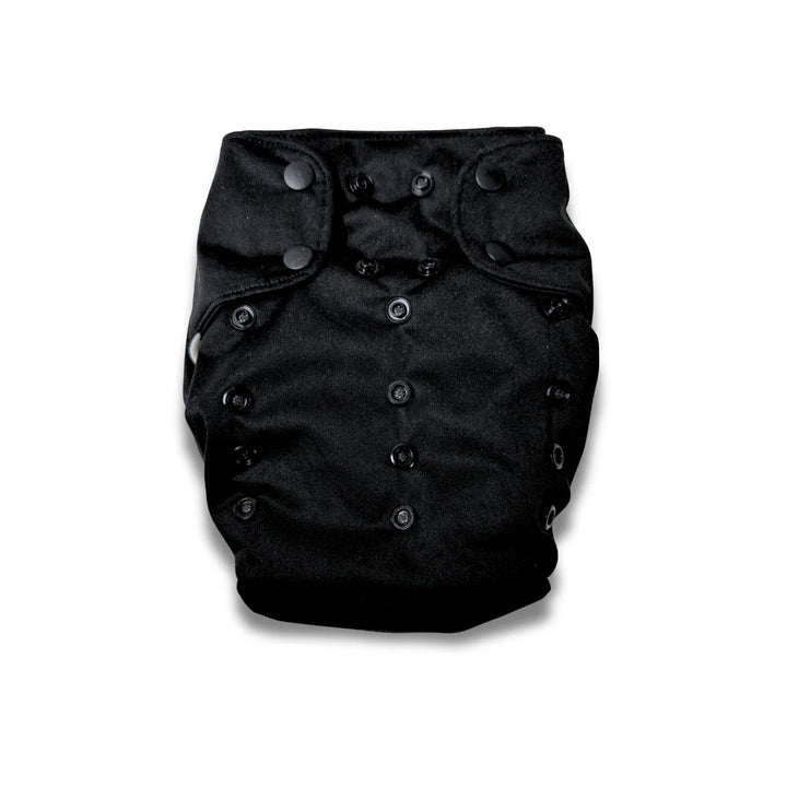 Smart Bottoms 4.0 organic cotton all in one cloth diaper solid black