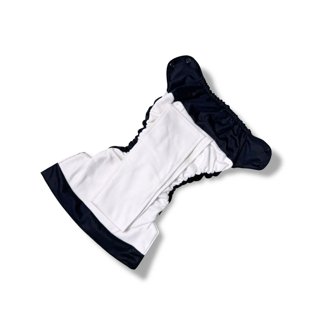 Smart Bottoms 4.0 organic cotton all in one cloth diaper black diaper with cotton inside
