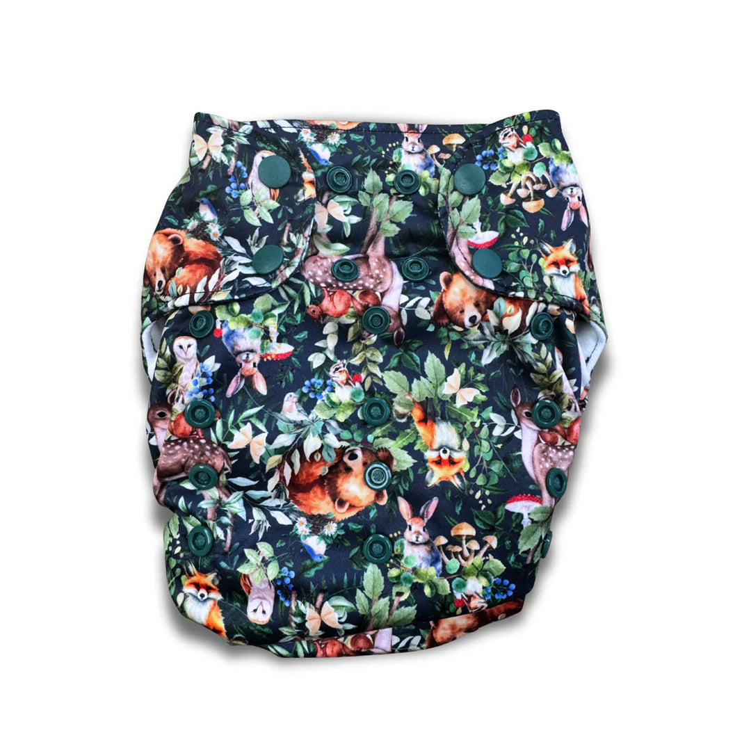 Smart Bottoms 4.0 organic cotton all in one cloth diaper Brambleberry print