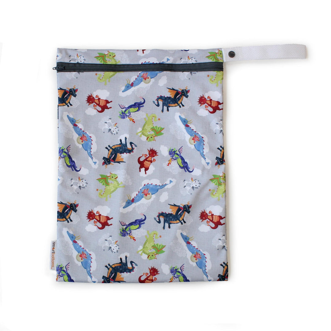 smart bottoms wet bag on the go dragon dreams print
