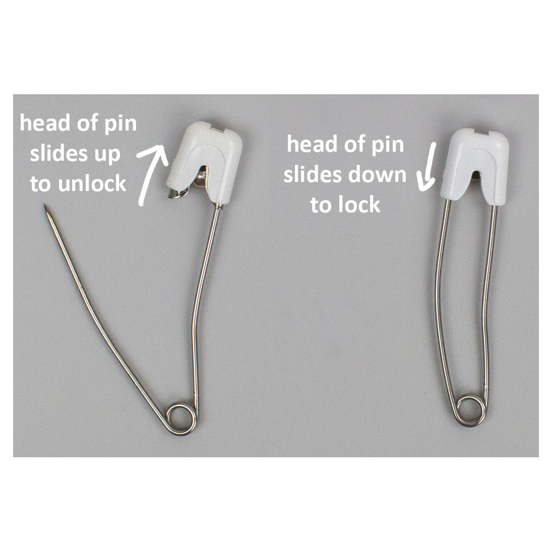 Dape Pin Cloth Diaper Fasteners 50 Pcs Diaper Safety Pins With Plastic Heads - 2 ...
