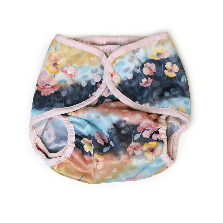 Thirsties Diaper Cover Snaps Poppy flower print size large