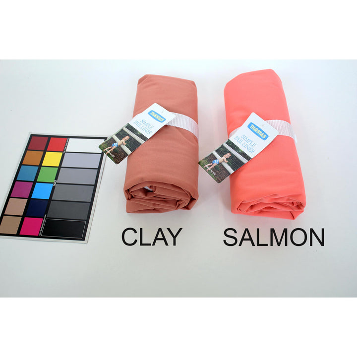compare clay and salmon pail liner colors