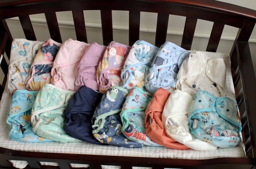 Thirsties cloth diaper colors on pocket diapers