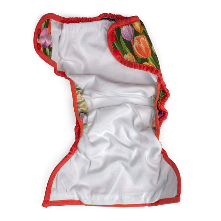 inside of a thirsties natural pocket diaper organic cotton inside