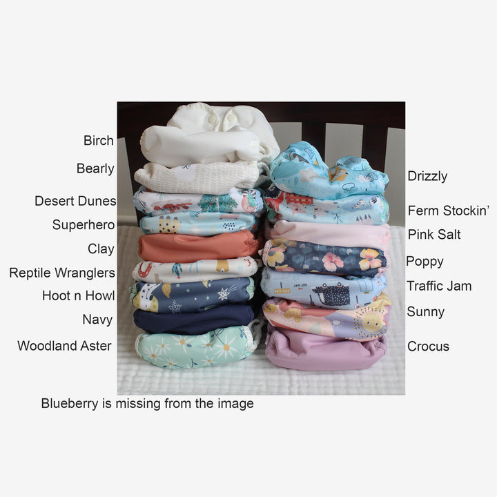 Thirsties color comparsion cloth diapers