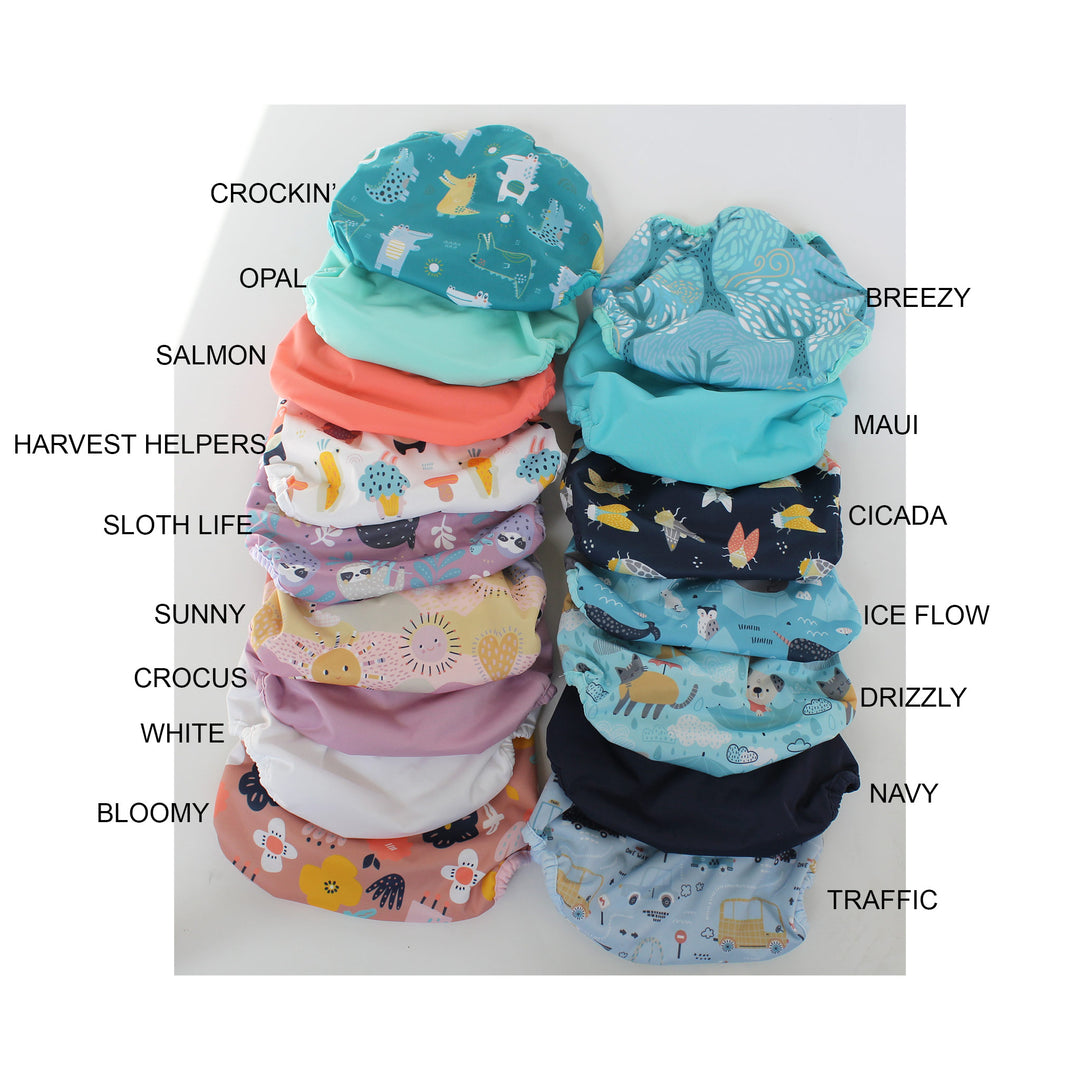 Thristies colors stacked diaper covers
