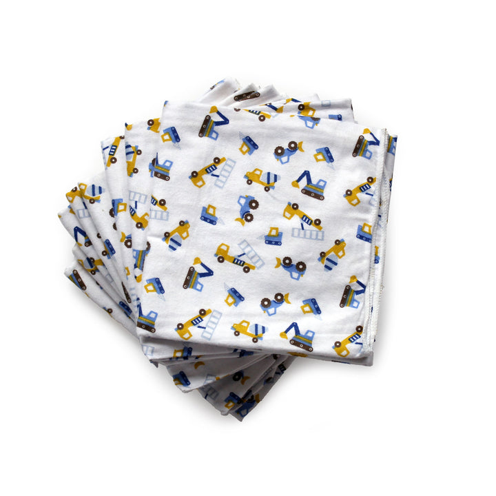 Trucks printed flannel fabric