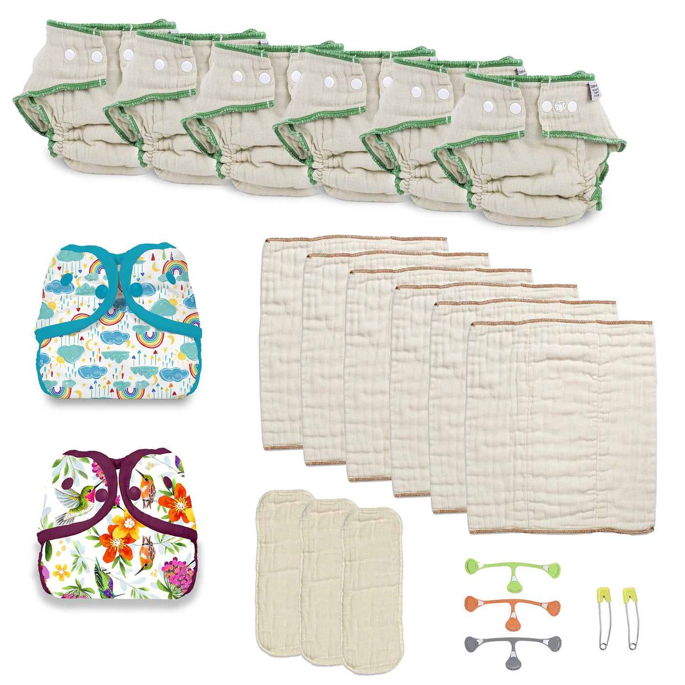 try prefolds and fitted cloth diaper kit for a girl extra large