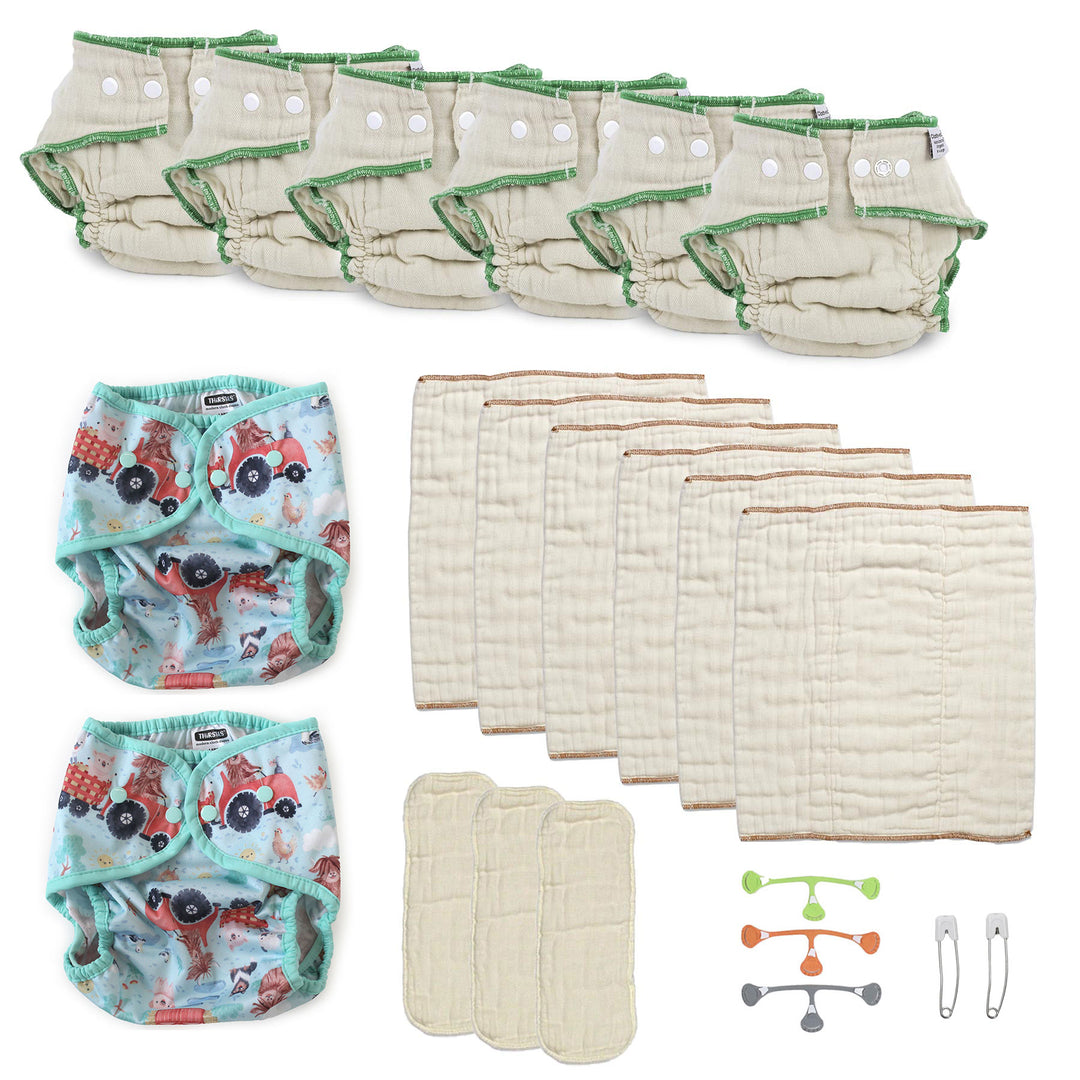 cloth diaper kit for a toddler organic cotton