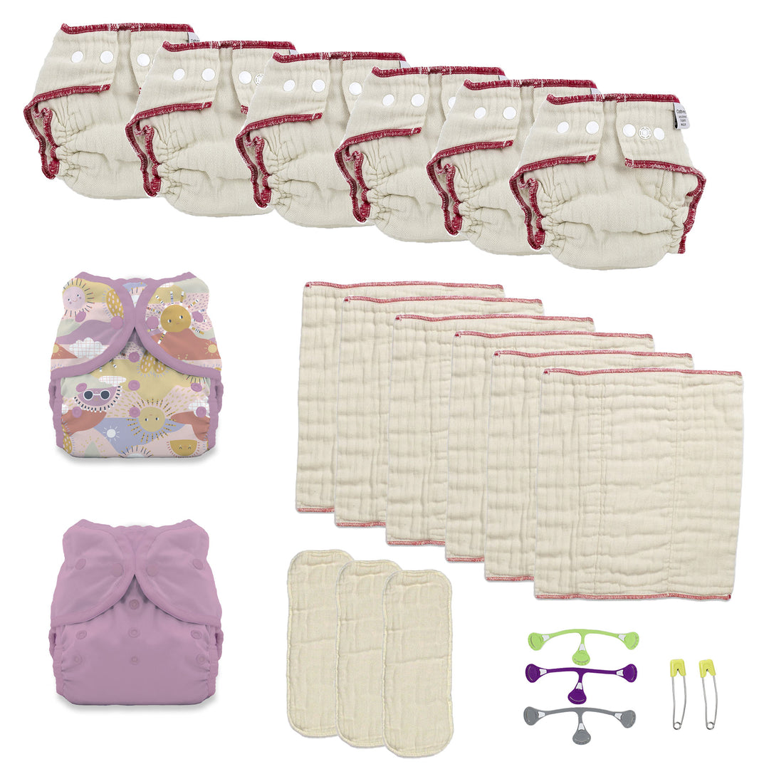 cloth diaper trial kit for a girl size medium