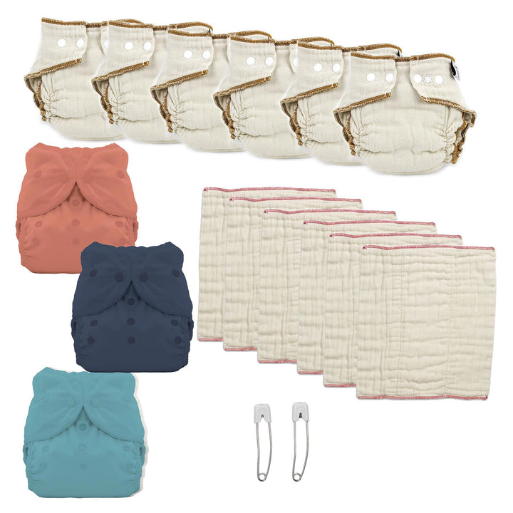 try both kinds of cloth diapers large solid color diaper covers