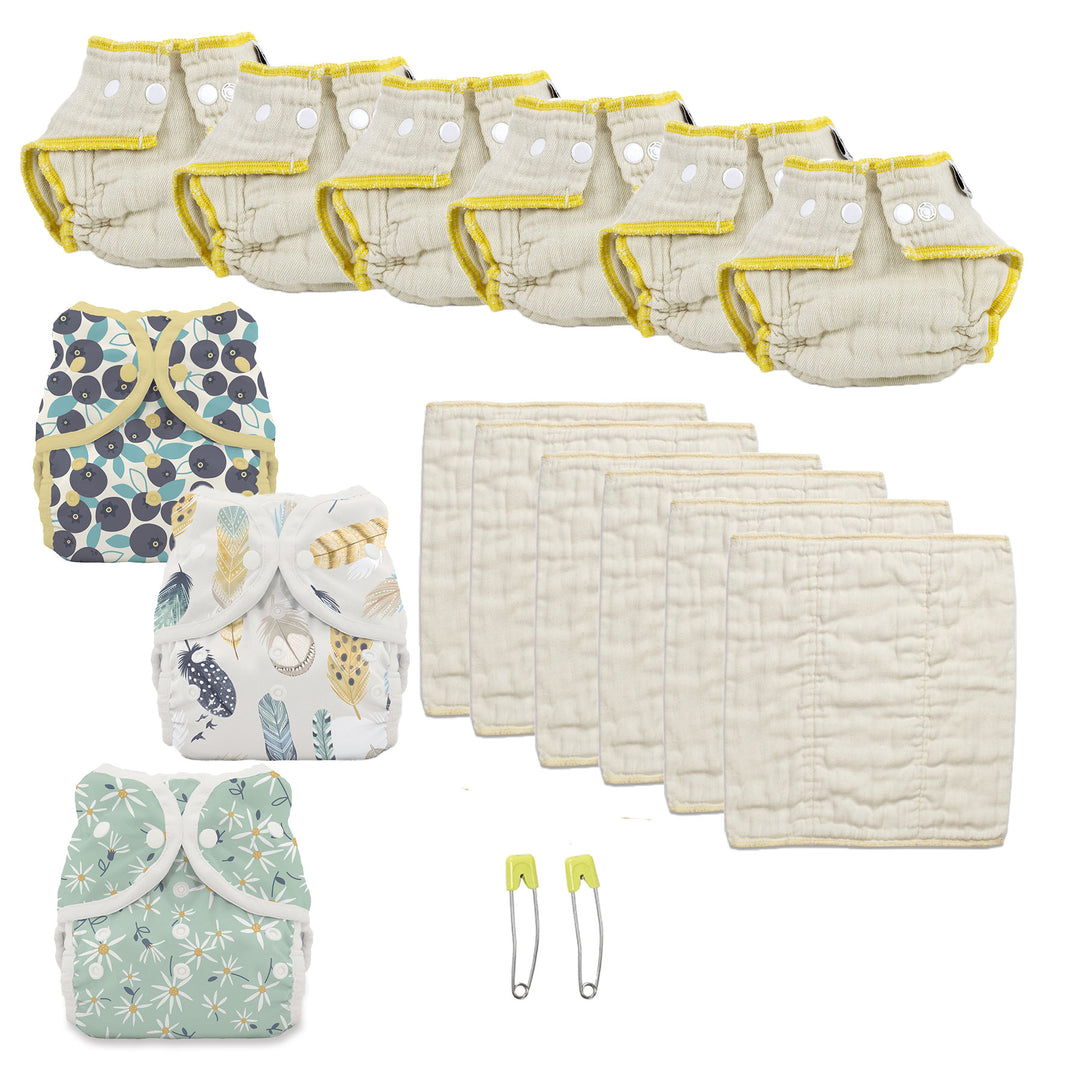Infant cloth diaper kit try both neutral