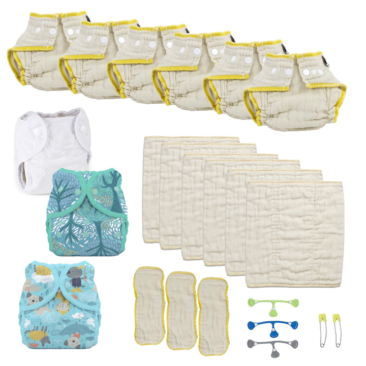 Cloth diaper kit size small drizzly and breezy diaper covers