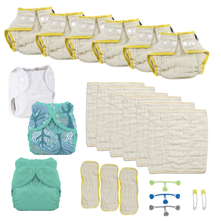 cloth diaper kit for an infant size small gender neutral