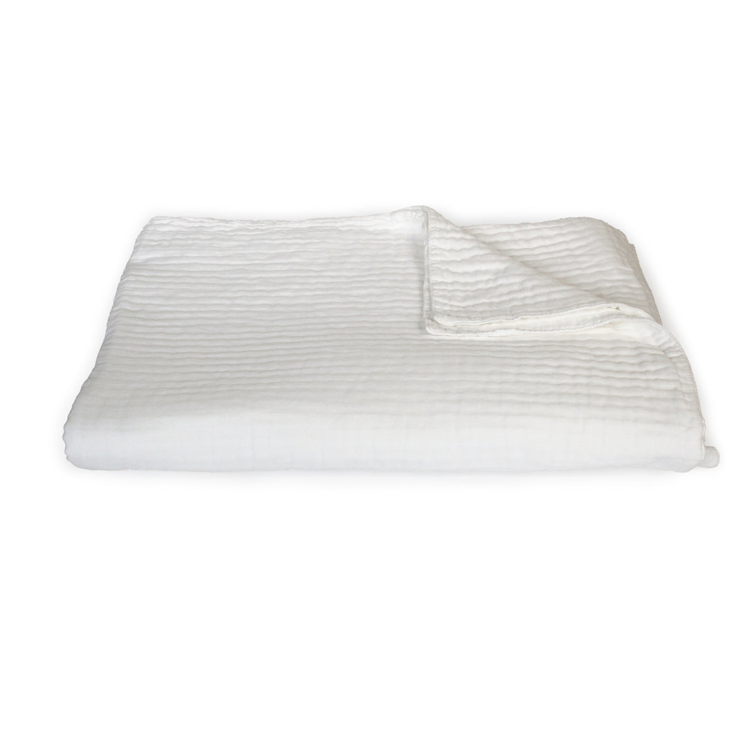 Twin organic muslin blanket white