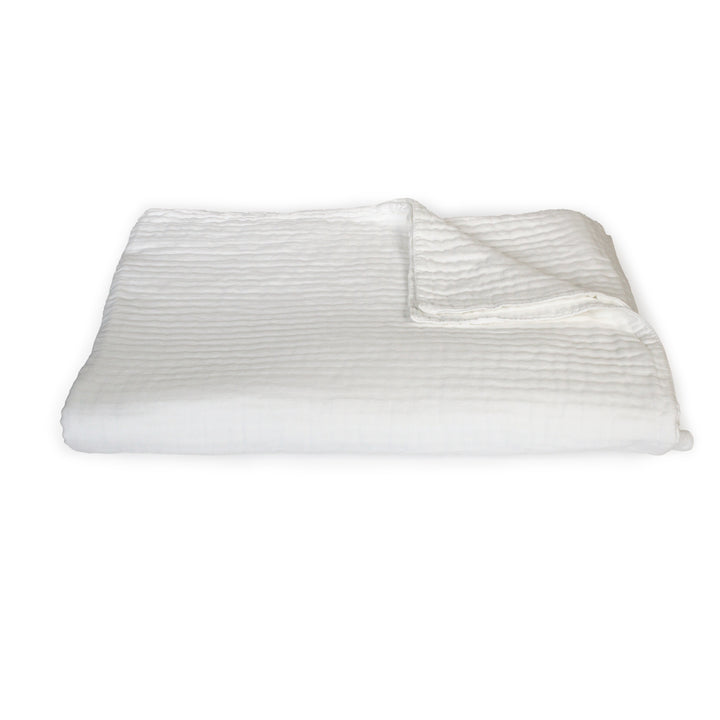 Twin organic muslin blanket white