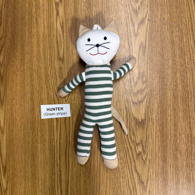 Under the Nile scrappy cat stuffed toy green stripe