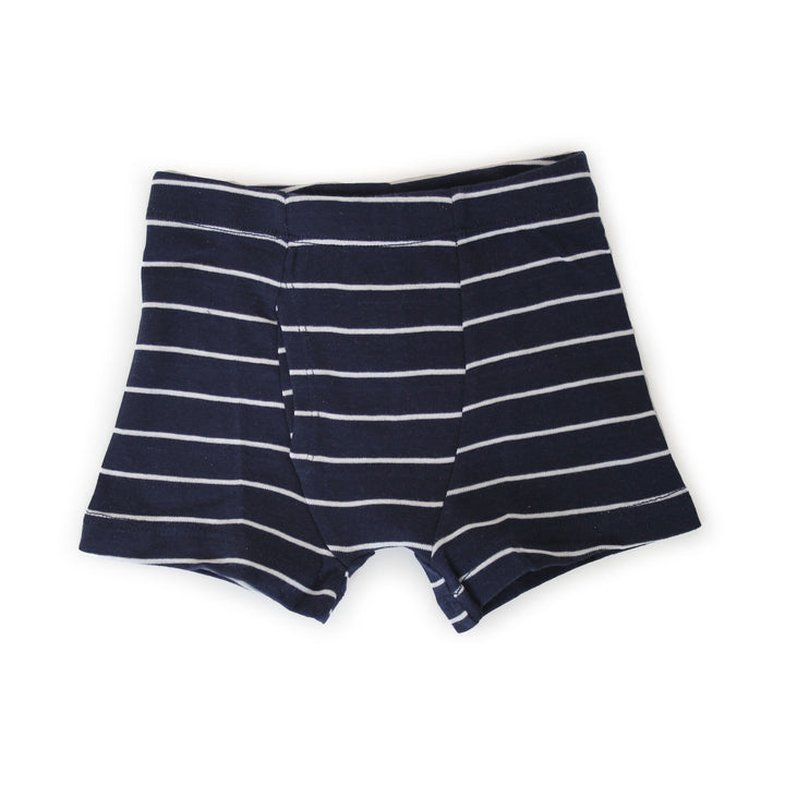 Under the nile boys boxer brief for toddler navy stripe organic cotton