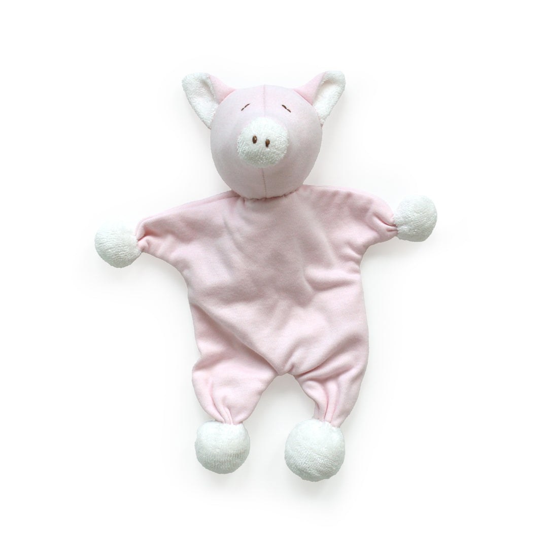 under the nile organic cotton flat pig pink baby toy