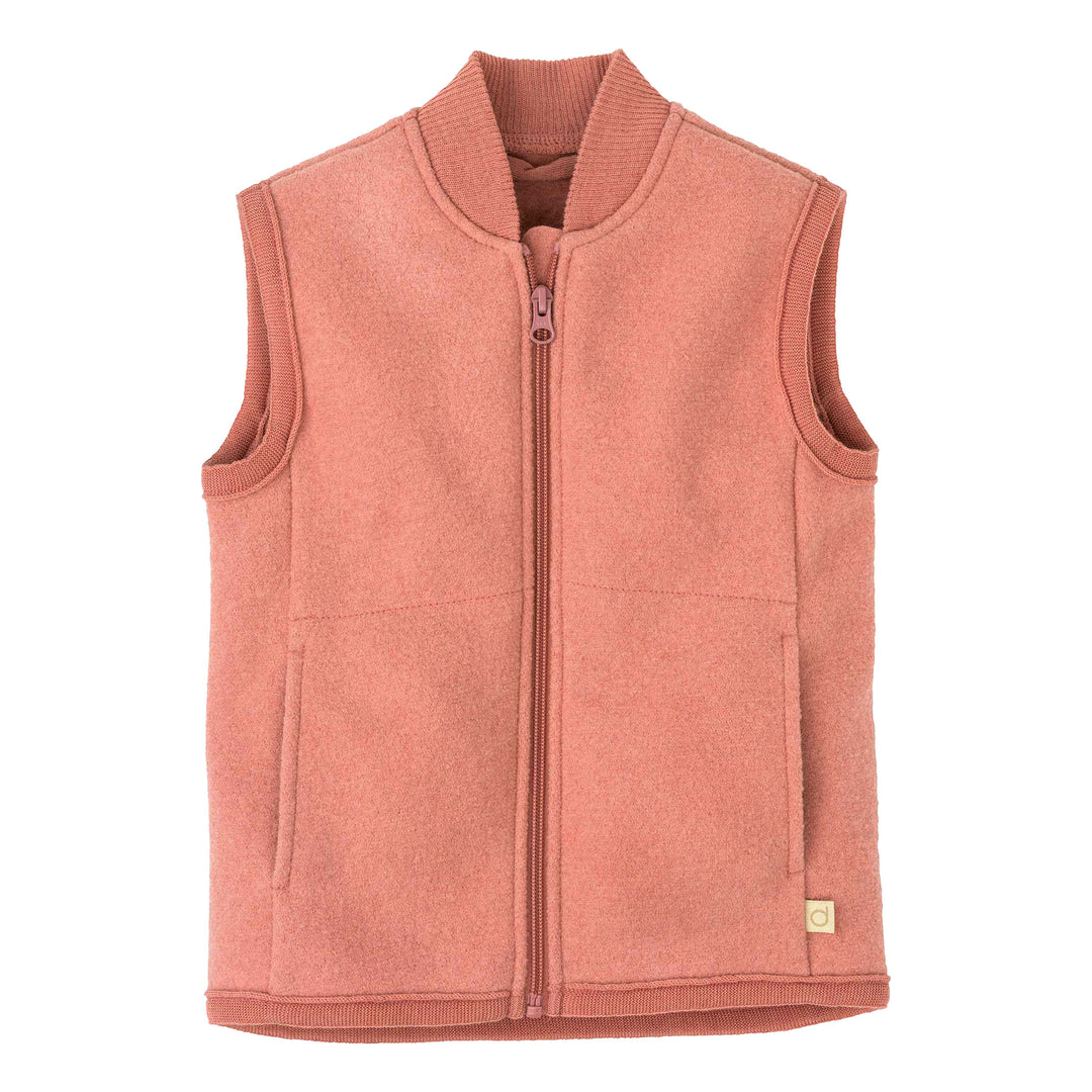 disana boiled wool childrens vest soft pink
