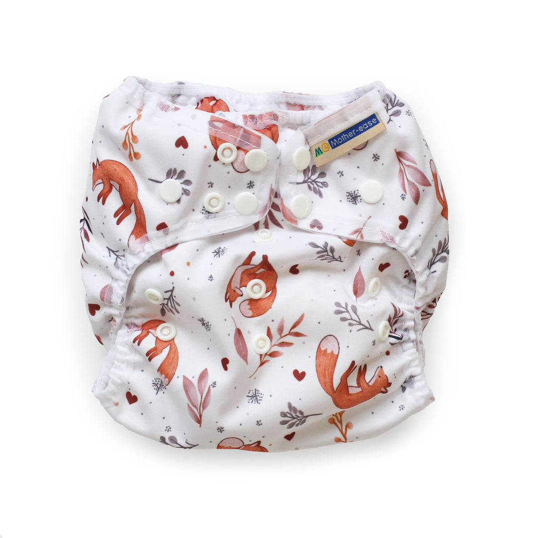 Mother-ease wizard uno cozy fox all in one cotton diaper