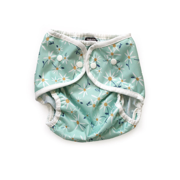 Thirsties diaper cover snaps woodland aster  large