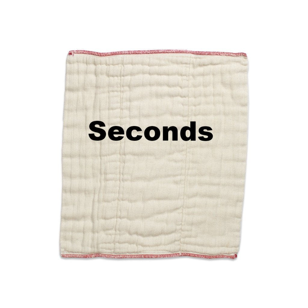 Seconds Prefold Diapers - Organic Medium