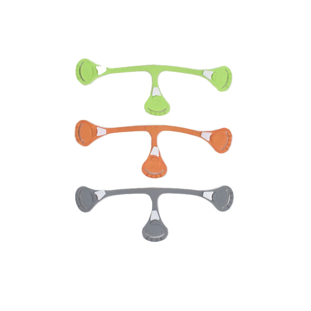 Snappi Fastener Green Orange Grey
