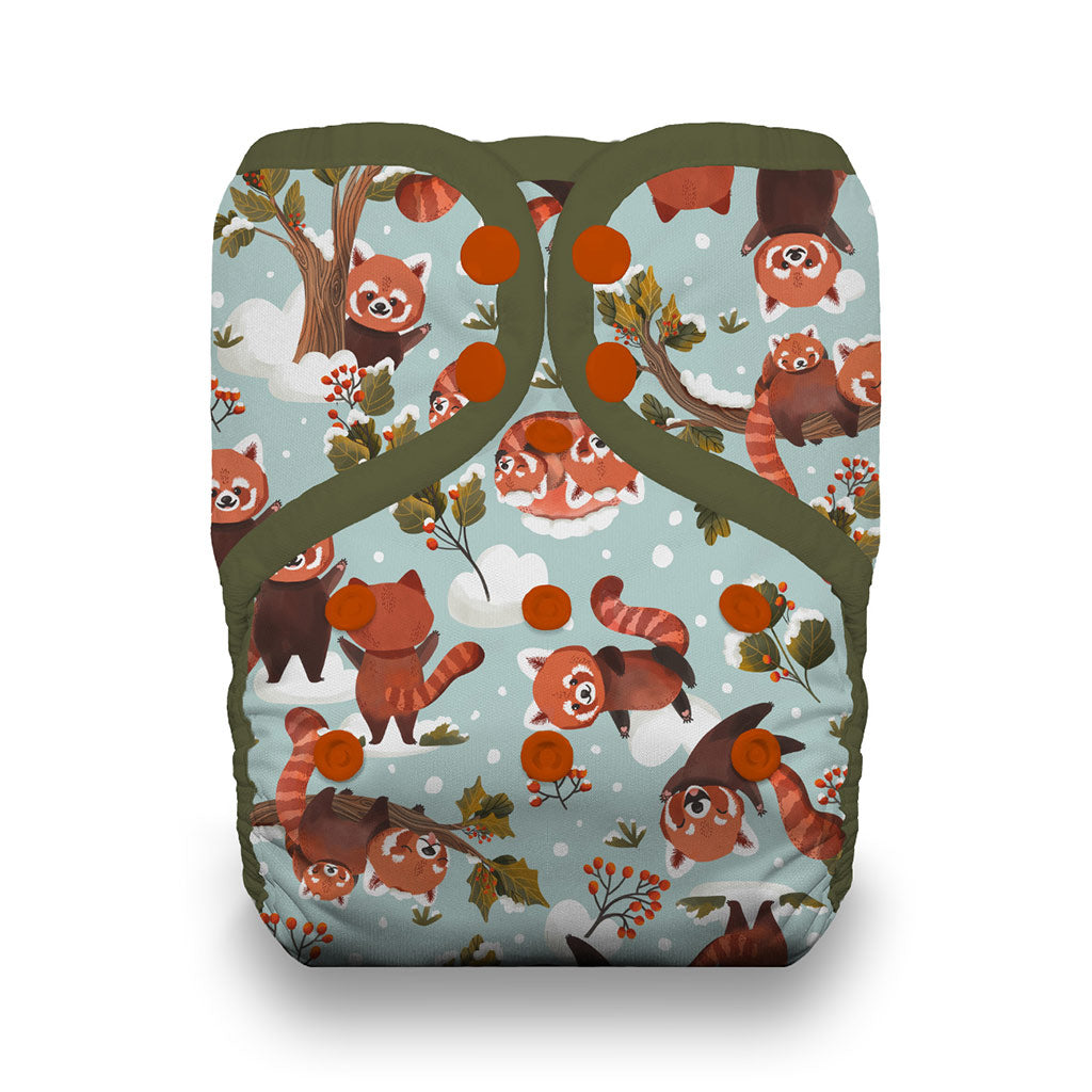 Thirsties Pocket Diaper XL Snaps Red Panda