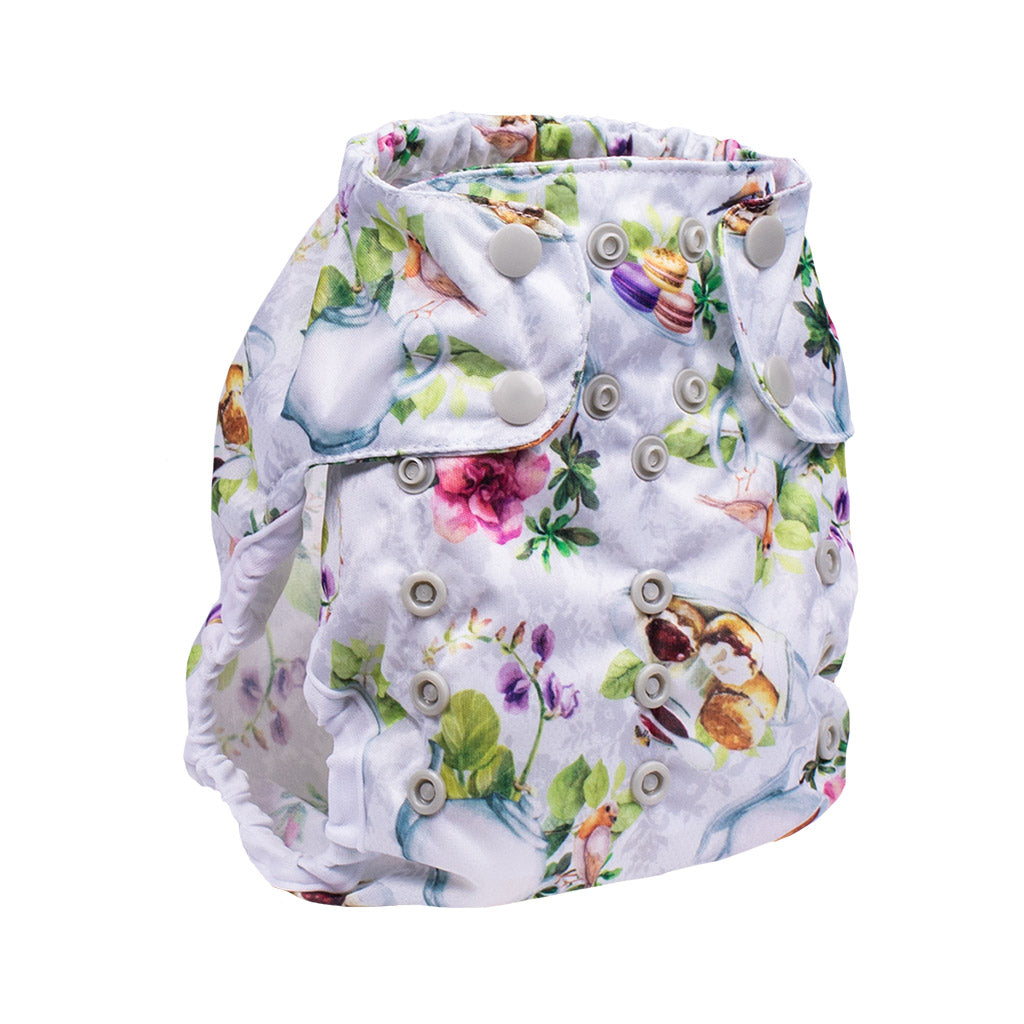 Smart Bottoms Too Smart Cover Tea Party diaper cover