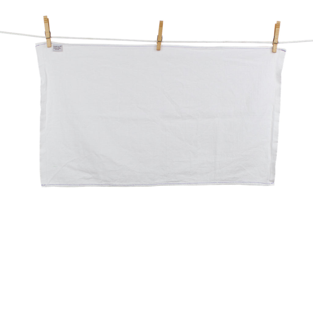 Cloth-eez Flat Birdseye Diapers Size Half White