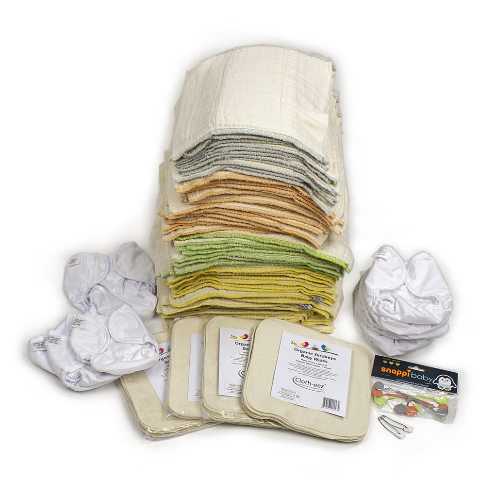 Cloth-eez Cloth Diaper Kit for Birth to 15 Pounds – Green Mountain Diapers