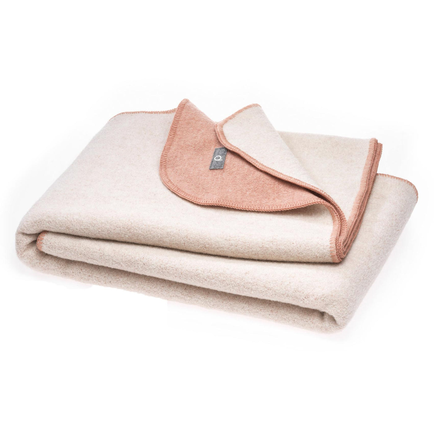 Disana doubleface boiled wool blanket rose natural