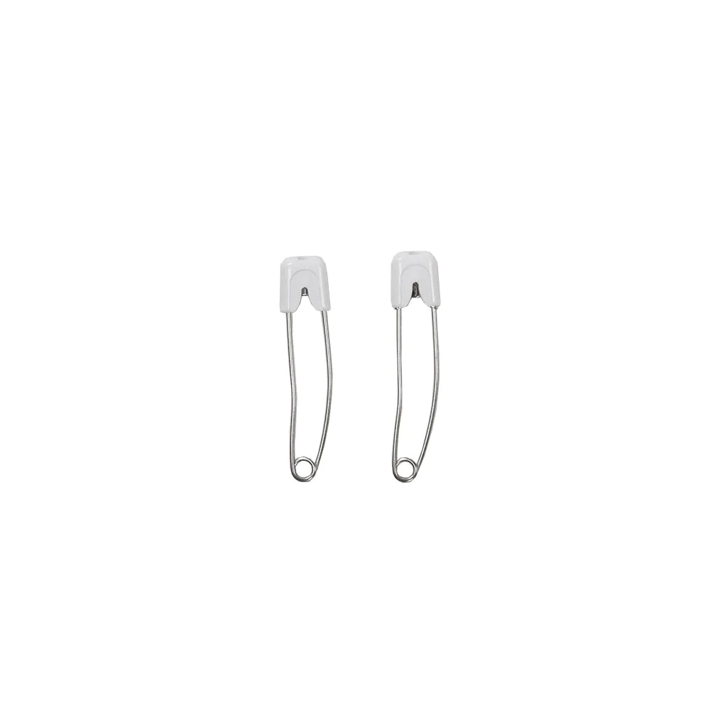 free white diaper pins